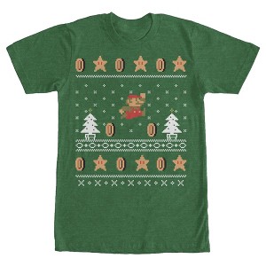 Men's Nintendo Ugly Christmas Mario Coin T-Shirt - 1 of 3