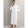 INSPIRE CHIC Men's Long Sleeves Collared Neck Full Length Nightwear - 2 of 4