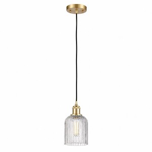 Bridal Veil - 1 Light Cord Hung Mini Pendant In Art Deco Style-9 Inches Tall and 5 Inches Wide - 1 of 1