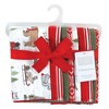 Hudson Baby Unisex Baby Cotton Flannel Burp Cloths Set, Christmas Forest, One Size - 2 of 4
