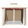 Tangkula 13'x10'Outdoor Canopy Gazebo Art Steel Frame 2-Tiers Party Patio Large Canopy Gazebo W/Netting&Side Walls - 4 of 4