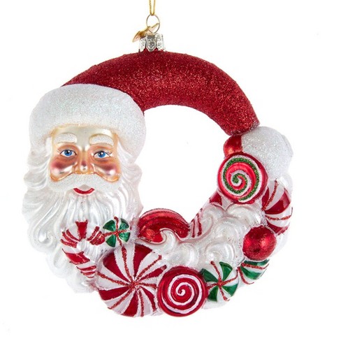 Kurt Adler 7-inch Bellisimo Santa Candy Wreath Ornament : Target