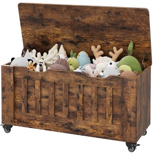 Storage Chest Toy Chest for Boys, Girls, Kids Wooden Toy Box with Lids and Safety Hinge, Entryway Storage Bench Chest, Storage Trunk - 1 of 1