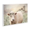 Stupell Industries Realistic Cow Floral Crown Tranquil Farm Field Wall Plaque Art - 2 of 4
