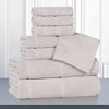 Smart Twist Viscose Cotton Blend Medium Weight Solid Thick Border Towel Set by Blue Nile Mills - 2 of 4