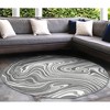 Liora Manne Malibu  Indoor/Outdoor Rug  Charcoal.. - 3 of 4