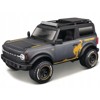 2021 Ford Bronco Badlands Dark Gray Metallic with Gold Graphics and Roof Rack "Off-Road" 1/24 Diecast Model Car by Maisto - 2 of 3
