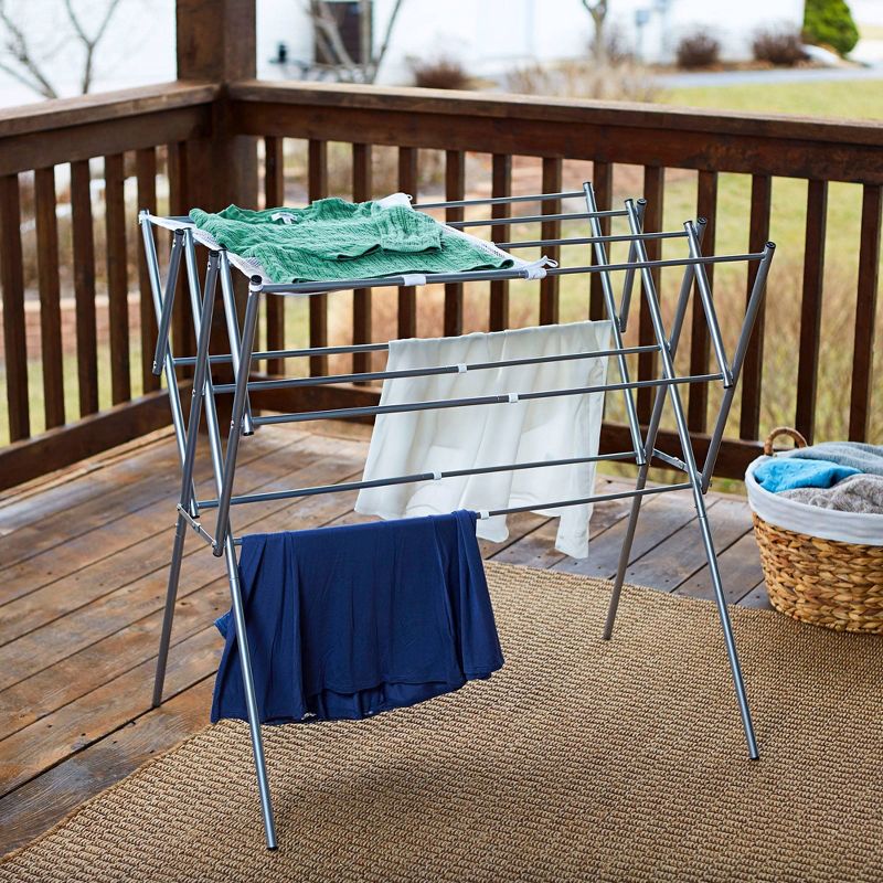 Household Essentials Clothes Drying Rack, Foldable, Expandable and Collapsible Laundry Drying Rack, 3 of 6
