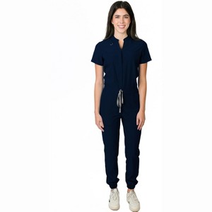 Medgear Women's Scrub Jumpsuit with 8 Pockets - 1 of 4