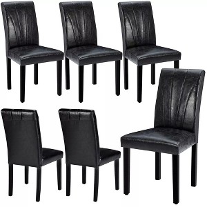 VECELO Upholstered Dining Chairs Parsons Chairs Modern Armless With High Back Wooden Legs for Kitchen/Living Room Set of   2 / 4 / 6 - 1 of 4