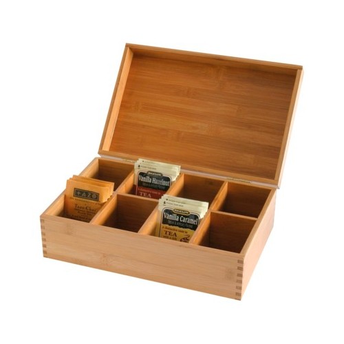 Lipper International Bamboo Tea Box, Brown