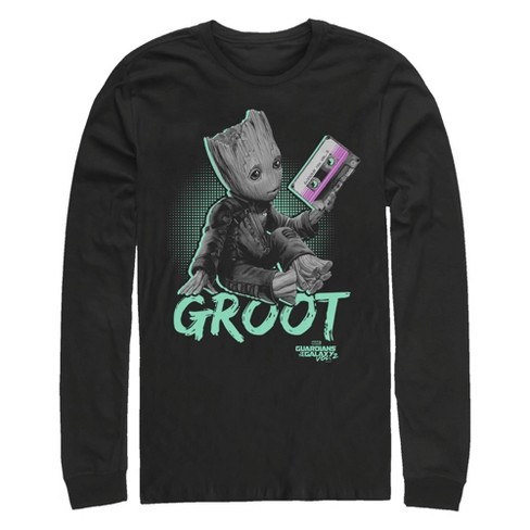 Men's Marvel Groot Awesome Mix Neon Long Sleeve Shirt - image 1 of 4