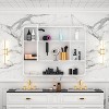 FAMYYT 35 in. W x 28 in. H Rectangular Aluminum Medicine Cabinet with Mirror and Light, Dimmable, Defogger, White - 3 of 4