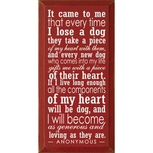 Slickblue Dog Lover Rustic Wall Sign – Pet Memorial Quote Wood Plaque – Thoughtful Home Accent 9x18, Color Options - 1 of 3