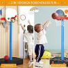 Costzon Kids Basketball Hoop, 2-in-1 Toddler Set with Ring Toss & Storage Box, Adjustable Hoop Stand for Indoor/Outdoor Play - 2 of 4