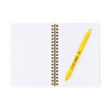 Yoobi 4.5"x6.5" Peanuts Mini Notebooks Spiral with Pen Yellow Chevron - 2 of 4