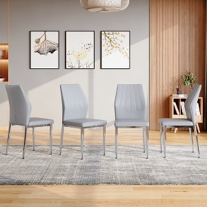 Dining Chairs, 37" Ergonomic PU Backrest, Combines Comfort & Style, Perfectly blends comfort & elegance, Injecting comfort and style into dining time - 1 of 4