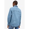 ellos Women's Plus Size Denim Shirt Jacket - 3 of 4