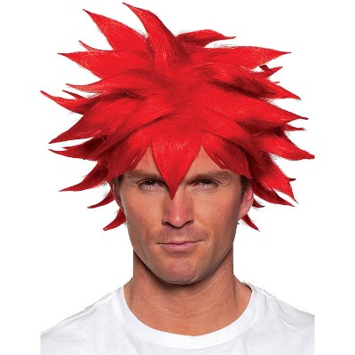 Underwraps Spiky One Size Adult Costume Crunchyroll Anime Wig | Red