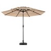 CAVINAS 10 Ft 3 Tier Auto-tilt Patio Umbrella with Tilt Adjustment,Outdoor Umbrella with 8 Steel Ribs for Poolside and Yard,No Base - 2 of 4