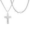 Steeltime 24" Men's stainless steel St. Benedict crucifix pendant - 2 of 4