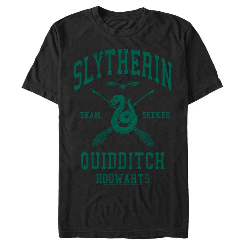 Men's Harry Potter Slytherin Quidditch Team Seeker T-Shirt, 1 of 6