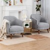 DYHOME Mid-Century Modern Accent Chair, Tufted Upholstered Armchair for Living Room, Bedroom, Set of 2 - 2 of 4