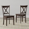 Glenwillow Home Oval Butterfly Leaf Dining Table + Cross Back Dining Chairs Dining Set - 3 of 4