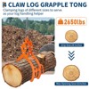 36inch Log Tongs with 3100 lbs Loading Capacity, 4 Claw Log Grabber Hook with Operating Handle for Tractors, Trucks, Forklifts - 3 of 4