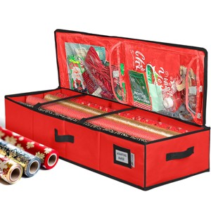 Hold N' Storage - Wrapping Paper Storage Container. Fits up to 27 Rolls 1.37" Diam. - 1 of 4