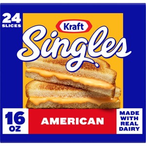 Kraft Singles American Cheese Slices - 16oz/24ct - 1 of 4