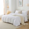 Karl Home Duvet Cover Set Solid Terracotta Color Bedding Set 3 Pieces Queen Size - 2 of 4