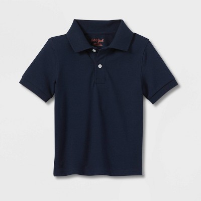 Toddler Boys' Short Sleeve Pique Uniform Polo Shirt - Cat & Jack™ Dark ...
