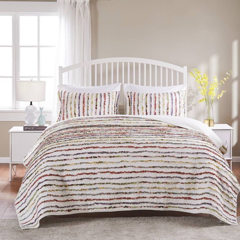 Greenland Home Fashions Bella Ruffle Quilt Set, 1 of 6