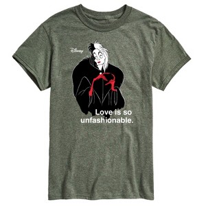 Men's - Disney Villains - Cruella De Vil Love Unfasionable Short Sleeve Graphic T-Shirt - 1 of 4