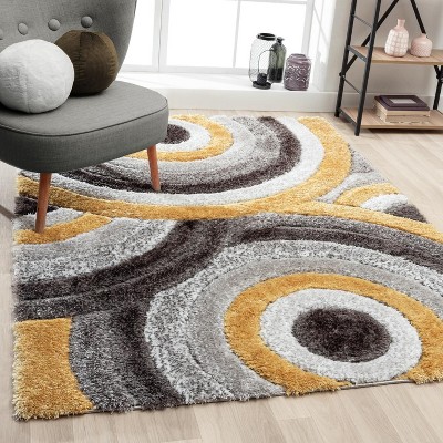 Luxe Weavers Shag Geometric Area Rug, Modern, Stain Resistant, Easy Indoor Rugs for Bedroom, Living Room