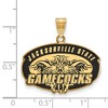 Black Bow Jewelry 14k Yellow Gold Plated Sterling Silver Jacksonville State Gamecocks NCAA Large Pendant - 2 of 3