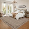 homfan Scalloped Washable Rug w/ Non-Slip Back - Modern Low-Pile Carpet for Living Room, Bedroom - 3 of 4