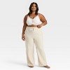 Women's Fleece Wide Leg Sweatpants - Auden™ - 3 of 3