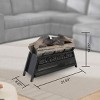 SEVOBAL Fireplace Insert Heater Mantel 3D Flame Quartz Fireplace Stove Bottom Air Outlet Fire Place Panoramic 4-Side View, Black, 24.41"*10.04"*16.54" - 3 of 4