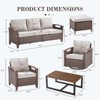 Belord 8PCS Patio Furniture Set - All Weather Outdoor Conversation Set Sectional Sofa with Wicker Swivel Rocker Patio Chairs, Comfy Cushions Ottomans - 3 of 4