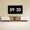 JVNOXK-Modern Entertainment Center with Extendable TV Stand Features 4 Large Storage Cabinets Accommodates up to 120-inch TV Ideal for Living Rooms - 3 of 4