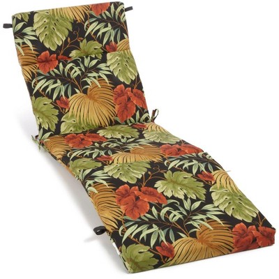 Blazing Needles, 72-inch by 24-inch Patterned Polyester Outdoor Chaise Lounge Cushion
