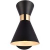 Elegant Lighting Halycon 5 inch black wall sconce - 3 of 4
