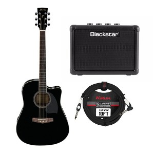 Ibanez Dreadnought Acoustic-Electric Guitar with Fly 3 Amp and Guitar Cable - 1 of 3