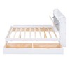 Bed Frame With Drawers Storage Shelf Box Easy Assembly Wooden Queen Bed Frame For Bedroom Guest Room - 3 of 4