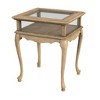 HomeRoots 25" Beige Distressed Glass And Solid Wood End Table - 3 of 4
