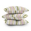 16"x16" Rachelle Roberts Ticker Striped Square Throw Pillow Beige - Deny Designs: Indoor Polyester Fill, Machine Washable - 4 of 4