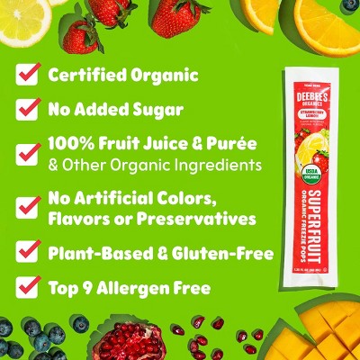 DeeBees's Organics Superfruit Pops - 1.35oz/24ct