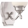Minka Lavery Vintage Wall Light Sconce Brushed Nickel Hardwired 5 1/2" Fixture Etched Opal Glass Bell Shade for Bedroom Bathroom - 2 of 2